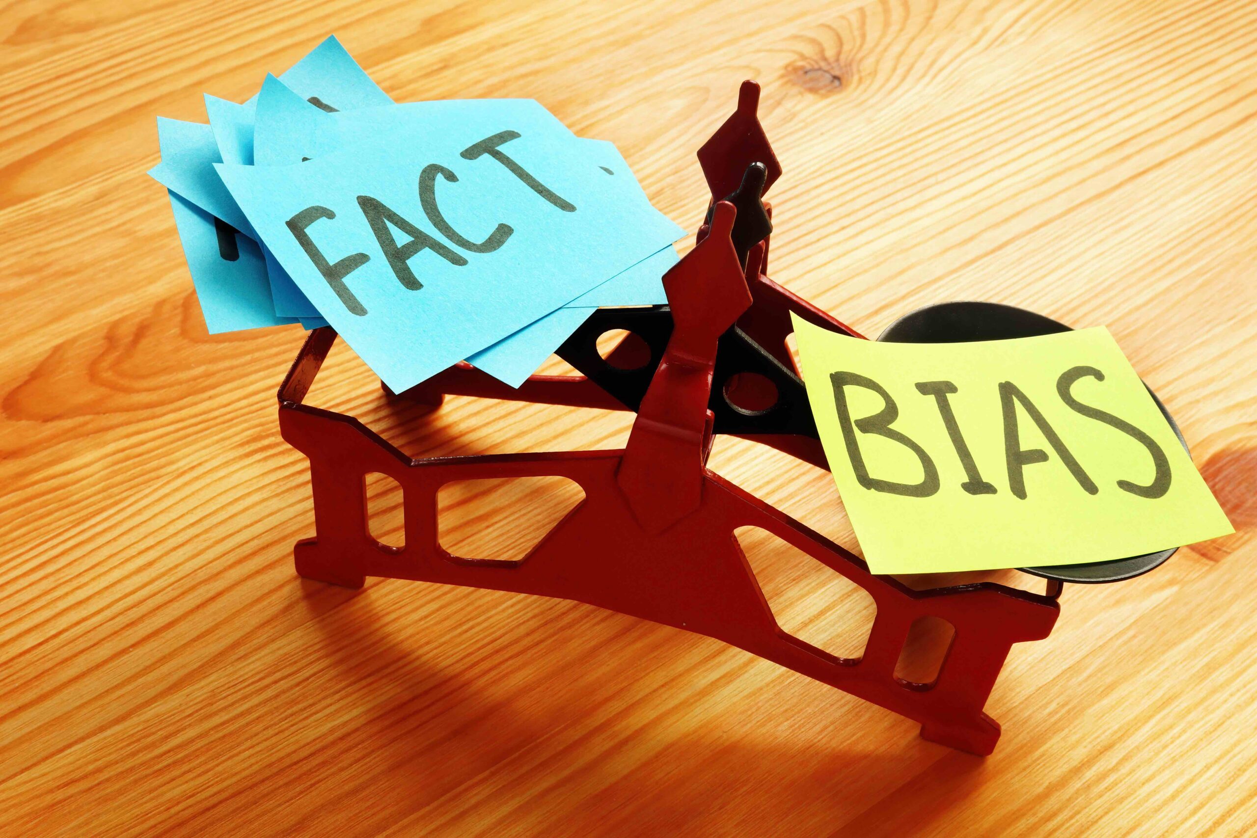 The scales on which lie a lot of facts and bias.